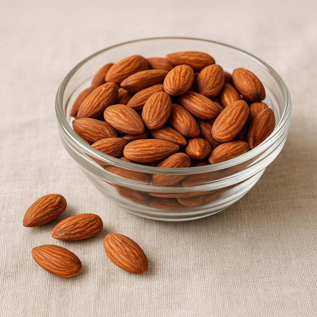 Amandes grillées nature servies à l’apéritif, produit artisanal Maison Maurice