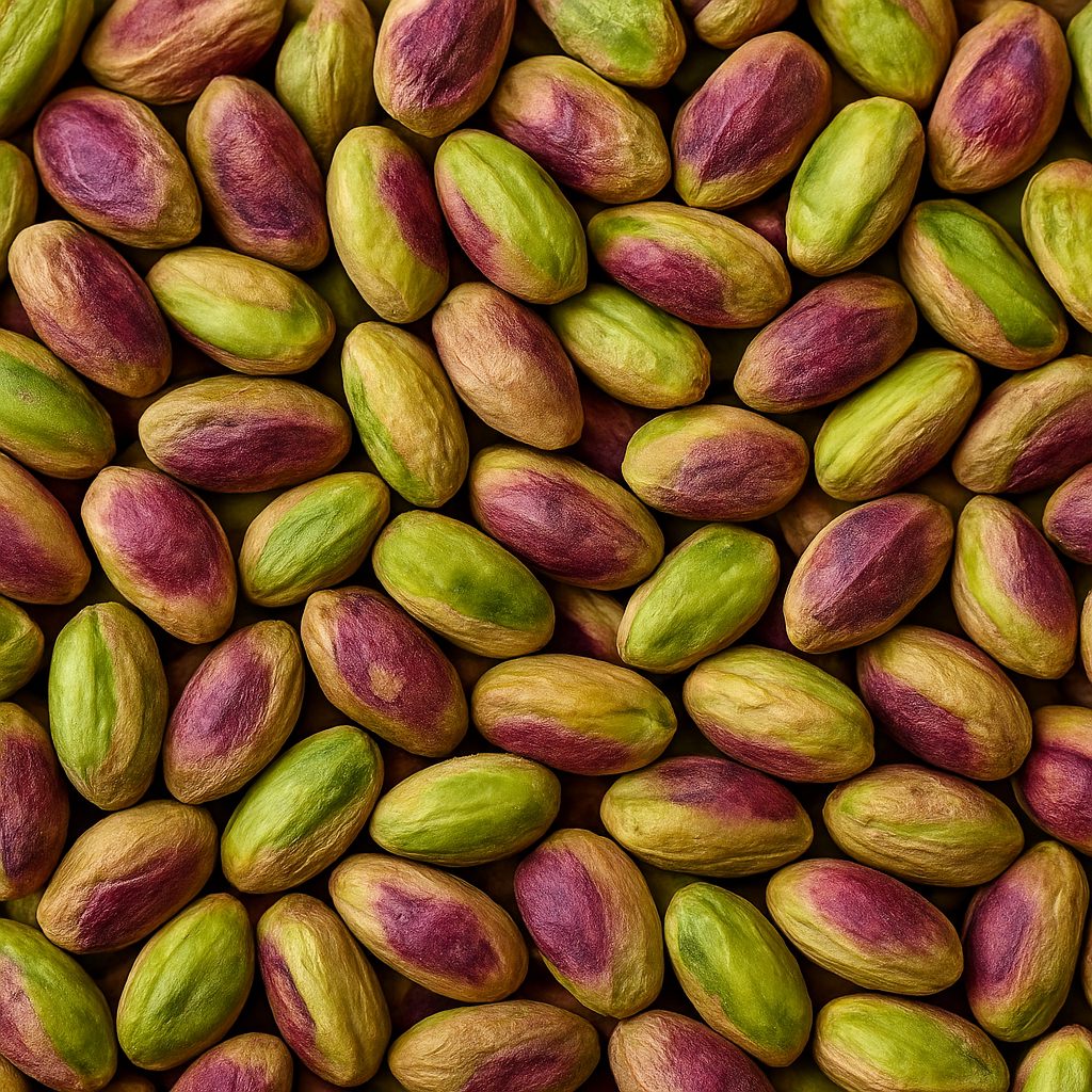 Gros plan de pistaches décortiquées – texture et couleur naturelles