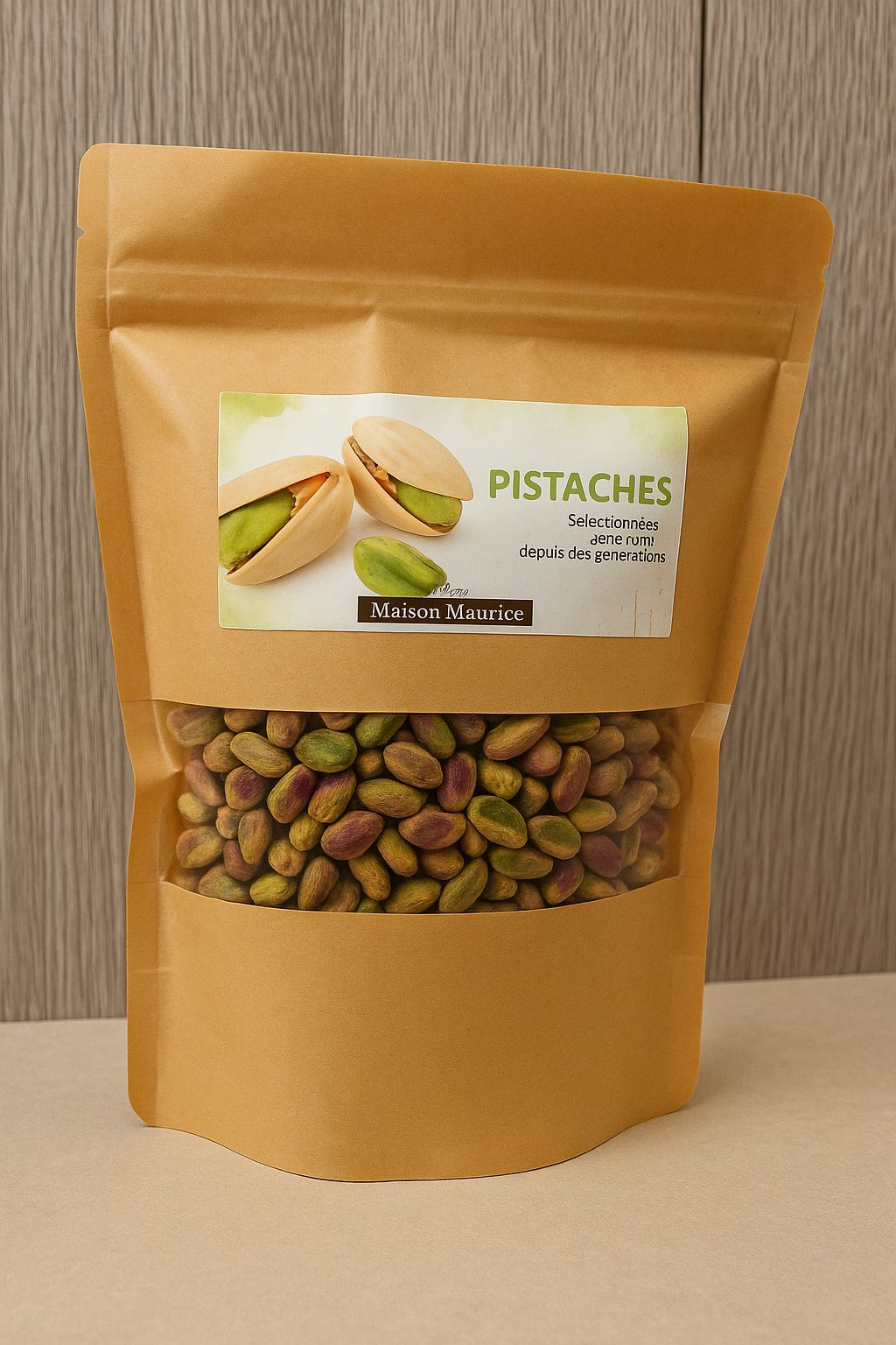 Pistaches décortiquées naturelles Maison Maurice – sachet 300 g