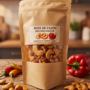 Noix de Cajou Grillées Poivron & Piment Doux des Cévennes – 140g